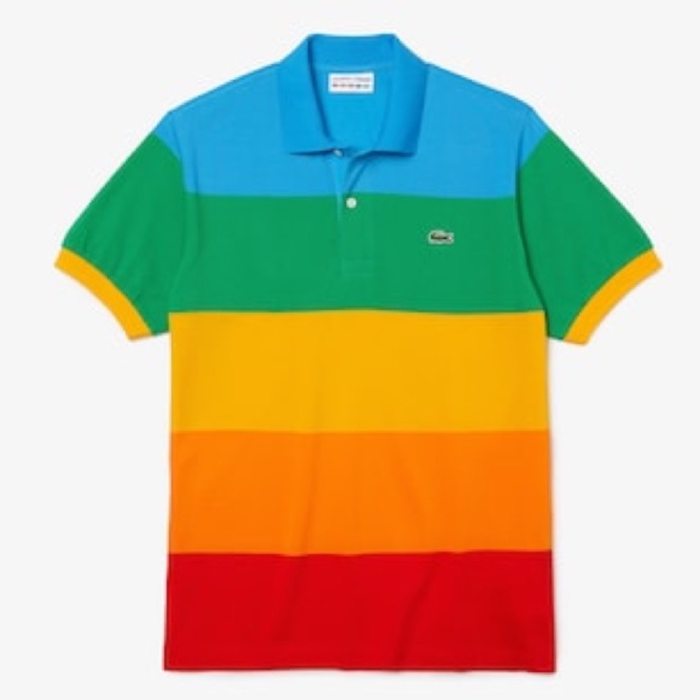 Lacoste x Polaroid Colour Striped Classic Fit Polo Shirt